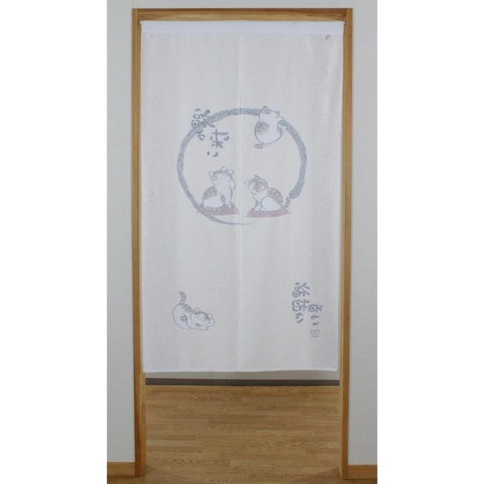 Noren Curtain Zen Cat 85 x 150 cm (33.5’’ x 59’’)