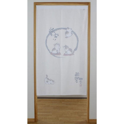Noren Curtain Zen Cat 85 x 150 cm (33.5’’ x 59’’)