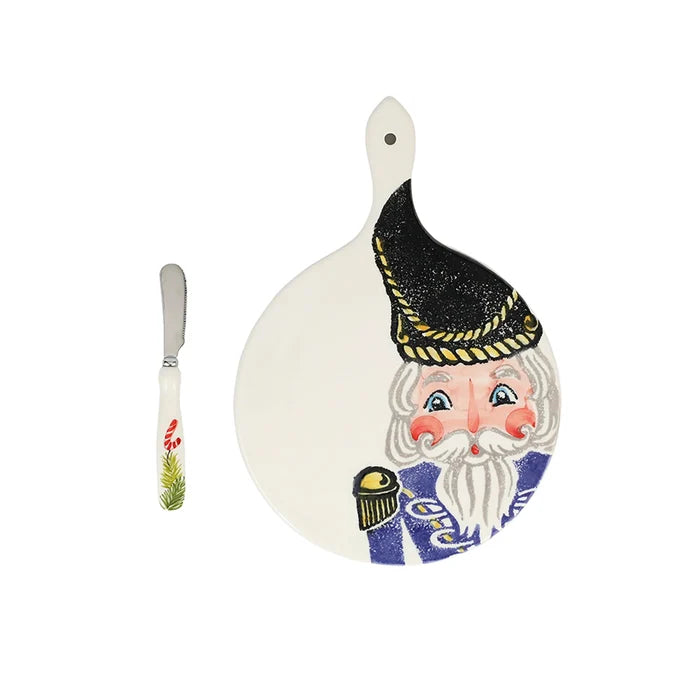 Nutcrackers Small Cheese Board w/ Spreader