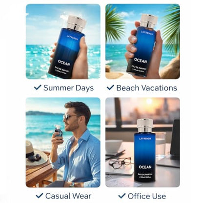 Ocean Eau De Parfum for Unisex 100ml |Fresh Aquatic Fragrance