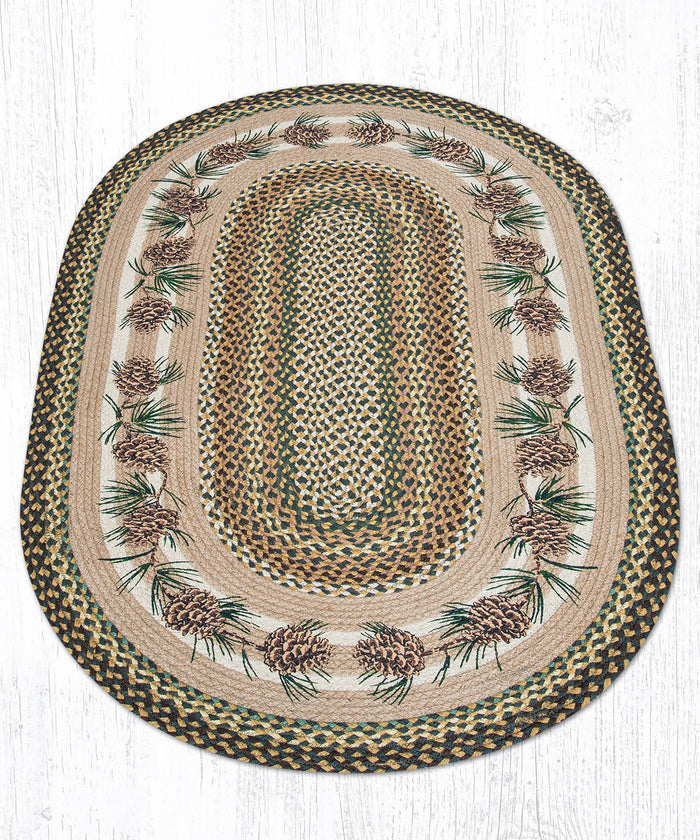 OP-051 Needles & Cones Oval Rug
