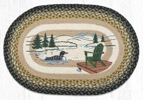 OP-116 Adirondack Loon Oval Rug