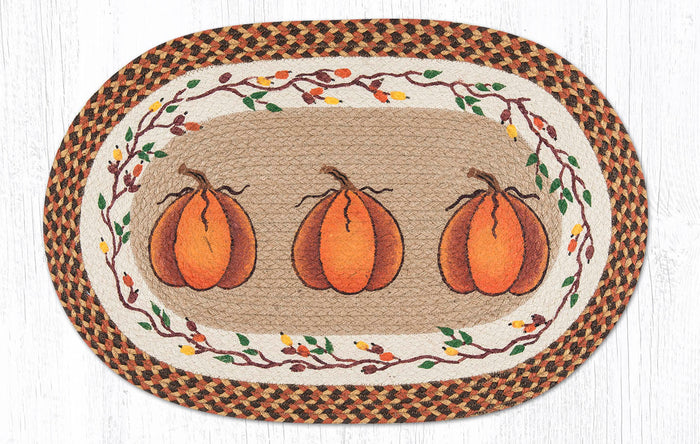 OP-222 Harvest Pumpkin Oval Rug
