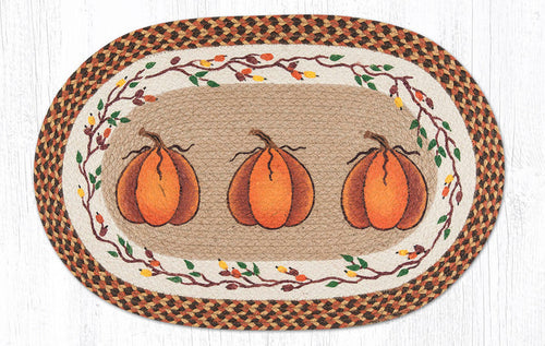 OP-222 Harvest Pumpkin Oval Rug