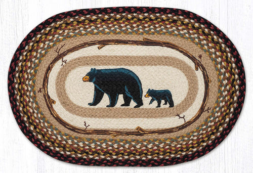 OP-319 Burgundy Mama Bear Oval Rug