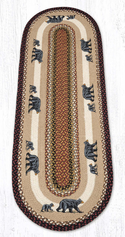 OP-319 Burgundy Mama Bear Oval Rug