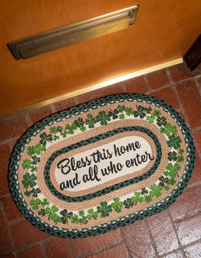 OP-605 Bless This Home Oval Rug