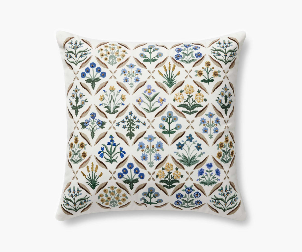 Estee Embroidered Pillow - Cream