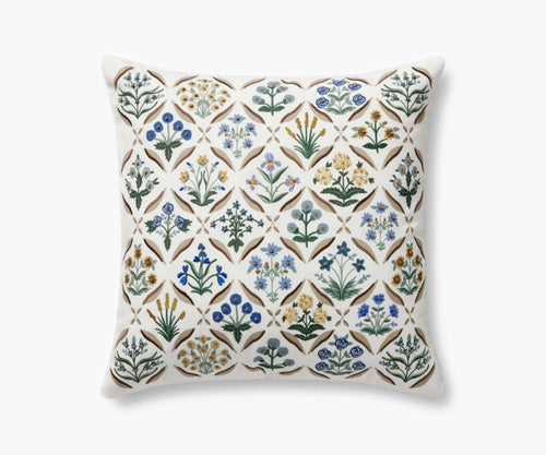Estee Embroidered Pillow - Cream