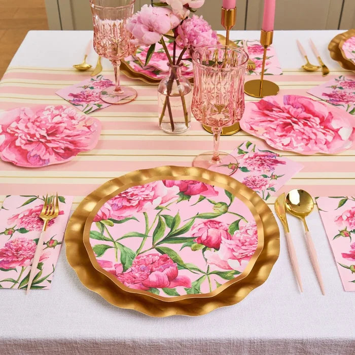 Pink Peonies Salad Plates