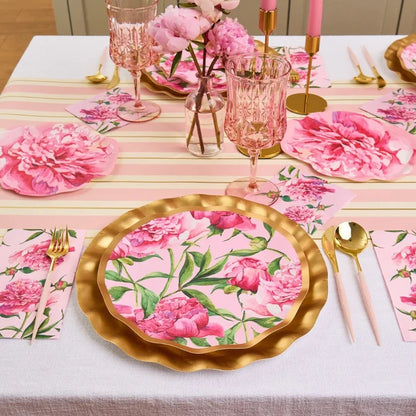 Pink Peonies Salad Plates