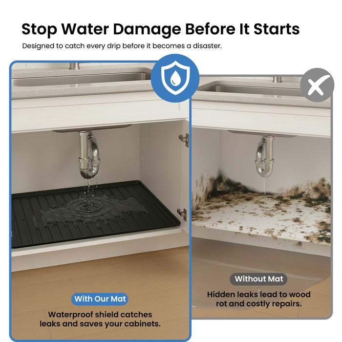 Premium Waterproof Under Sink Mat – 31" × 22"