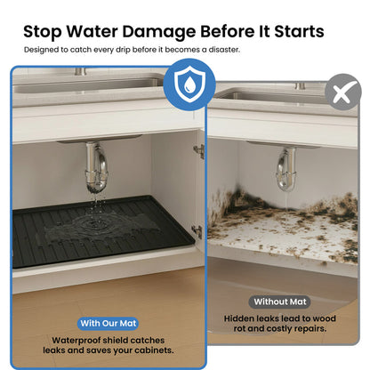 Premium Waterproof Under Sink Mat – 31" × 22"