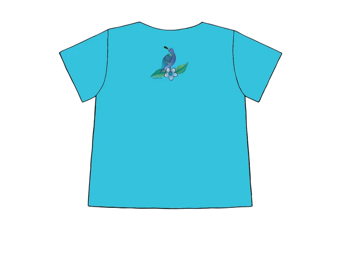 Quail in Blue Short Sleeve
