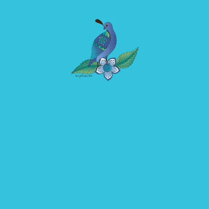 Quail in Blue Short Sleeve