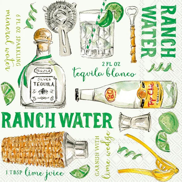 Ranch Water Cocktail Napkins
