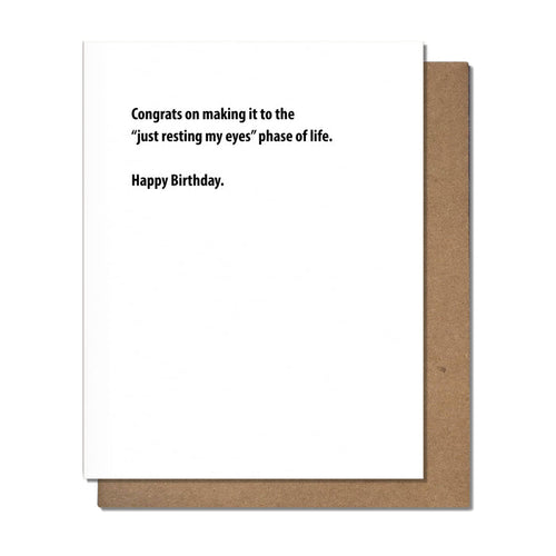 Resting My Eyes - Birthday Card - B Social Boutique