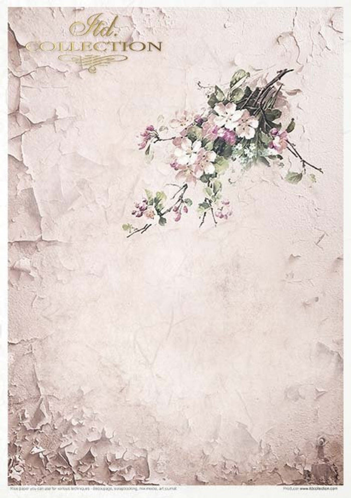 Rosy Summertime Rice Paper by ITD Collection, RP031, Pack of 11 4