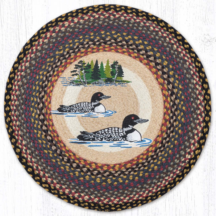 RP-043 Loon Patch Round Rug