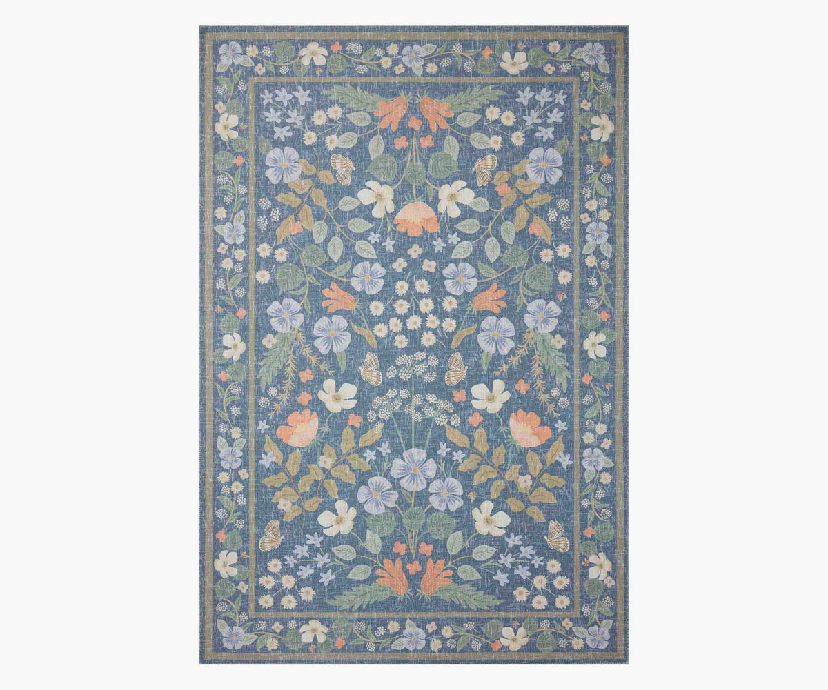 Cotswolds Willow Power Loomed Rug - Indigo