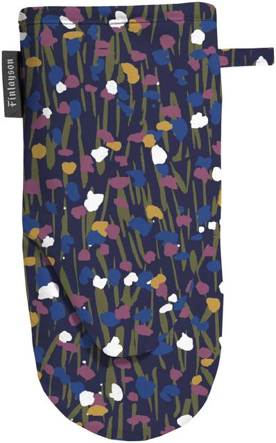 Oven mitt Sievä 15x30 cm blue/plum - Soposopo