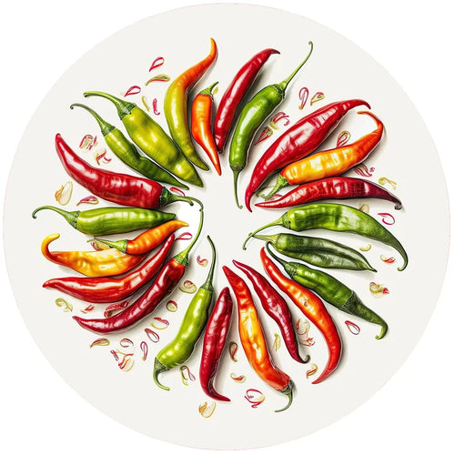 Silicone No-Slip Jar Openers - Chili Wreath