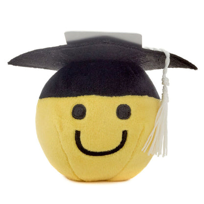 Smiley Face in Grad Cap Plush Gift Card Holder