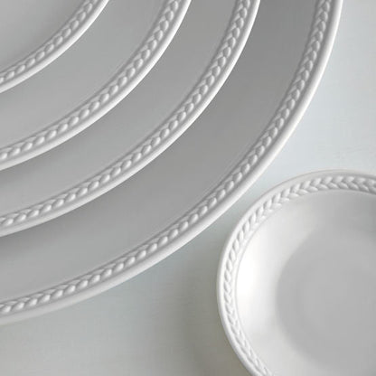 Soie Tressée White Dessert Plate - RSVP Style
