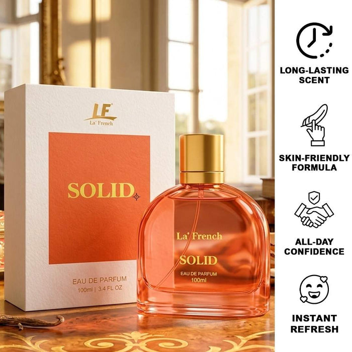 Solid Unisex Perfume 100ml  | Warm Woody Floral Luxury Fragrance