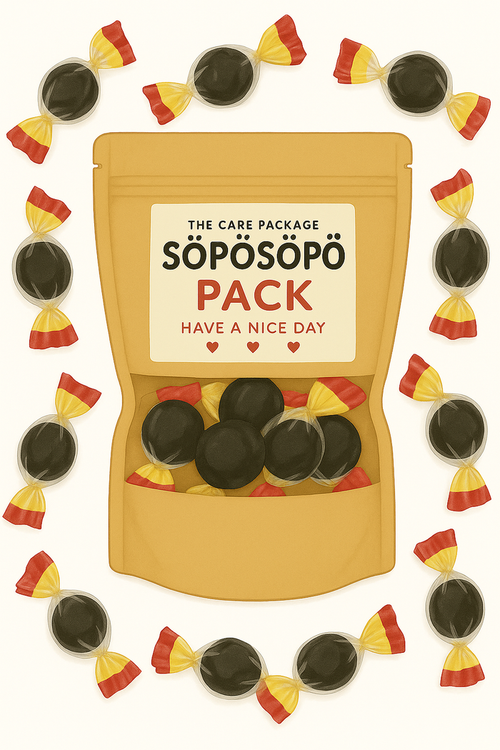 SÖPÖSÖPÖ Scandinavian Treat Pack - Halva Salmiakkikirppu – 150g SÖPÖSÖPÖ pack
