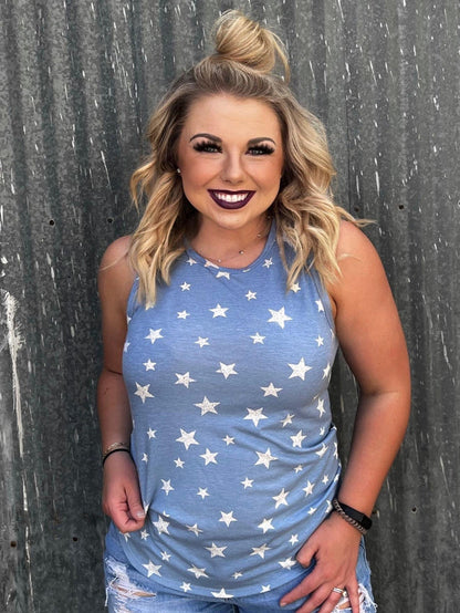 Star Struck Tank (red & Blue)