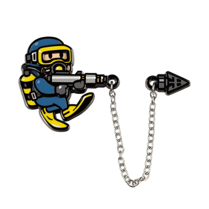Steel Harpoon Chained Pin