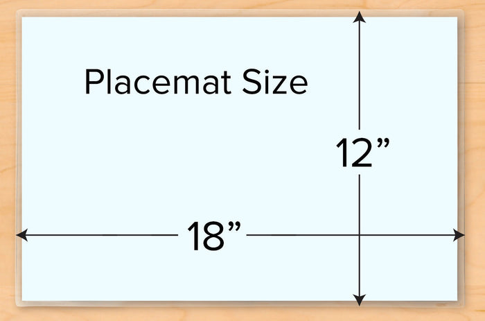 Summer Alphabet Personalized Kids Placemat 18" x 12" with Alphabet - Custom USA