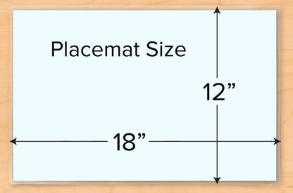 Summer Alphabet Personalized Kids Placemat 18" x 12" with Alphabet - Custom USA