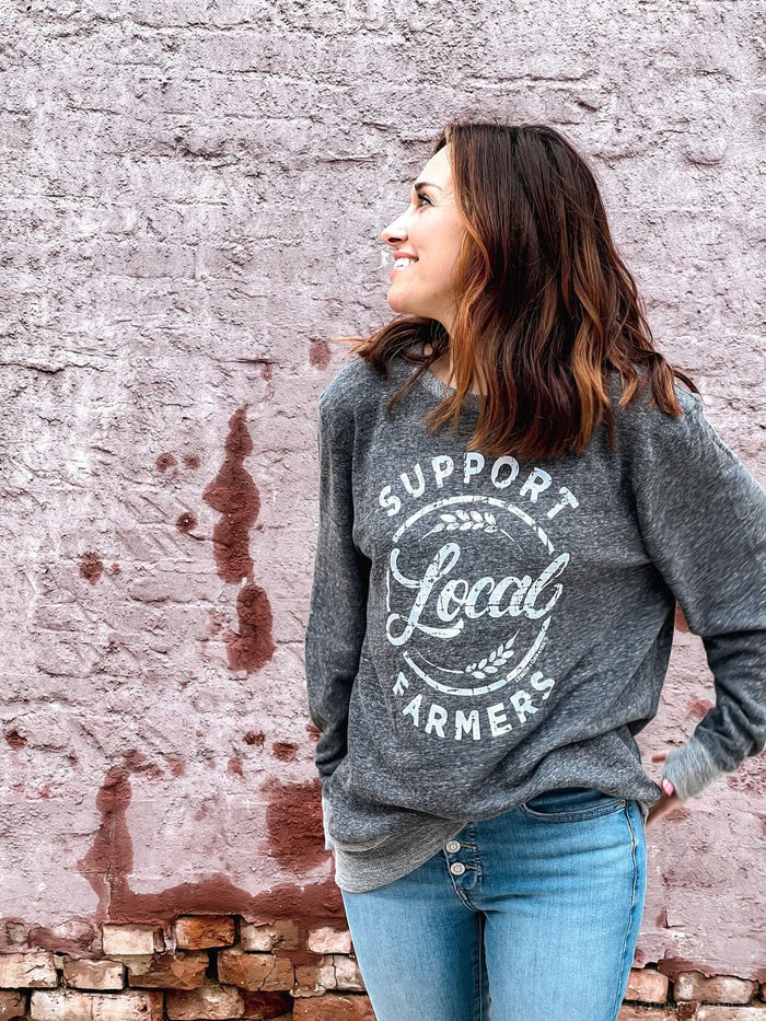 Support Local Farmers Elbow patch pullover