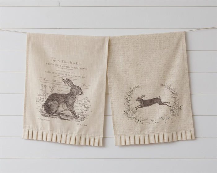 The Hare Tea Towels Set of 2