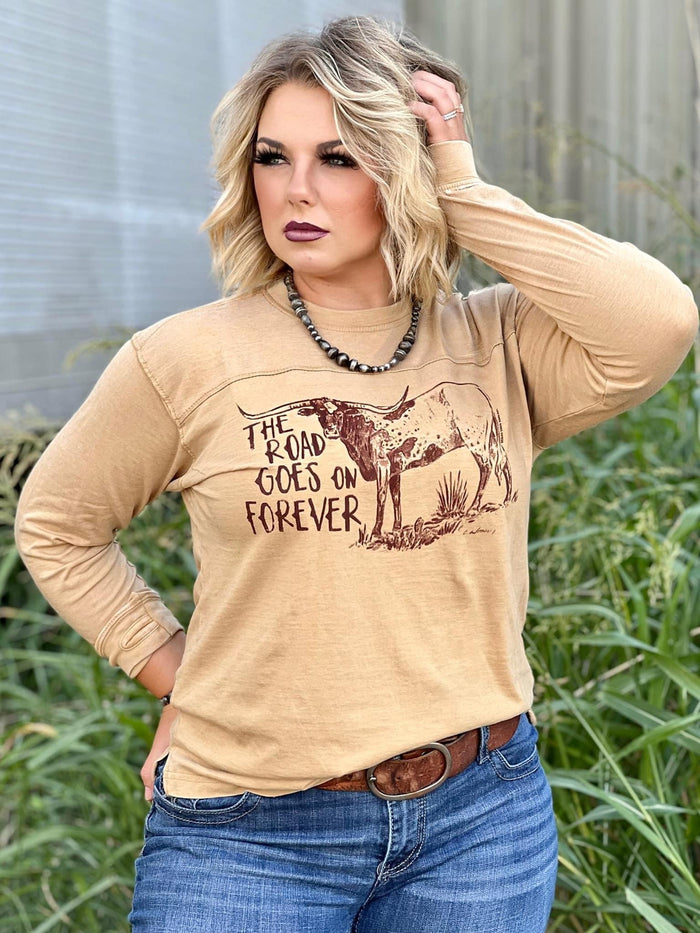 The Road Goes on Forever Longlseeved tee