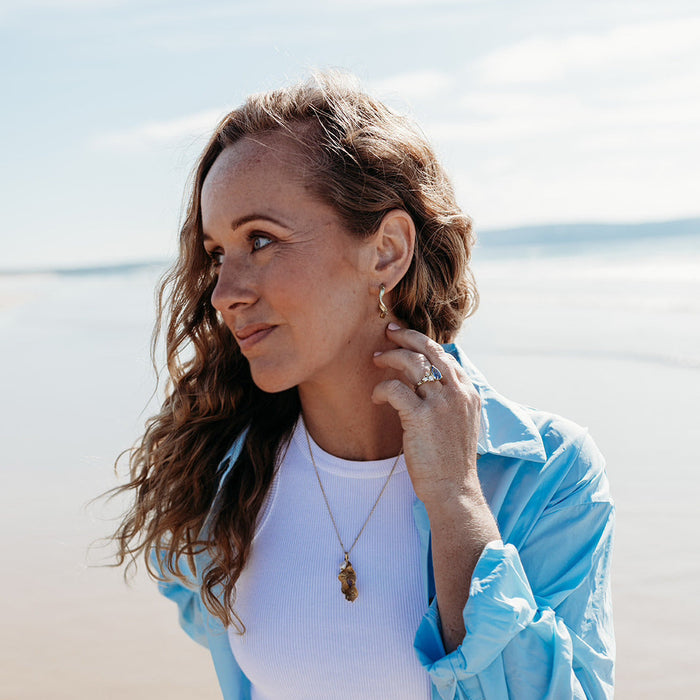 The Seaweed Earrings | Gold Vermeil & Sterling Silver Hoops By Laura Basham
