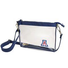 University of Arizona Clear with Blue Small Crossbody Purse