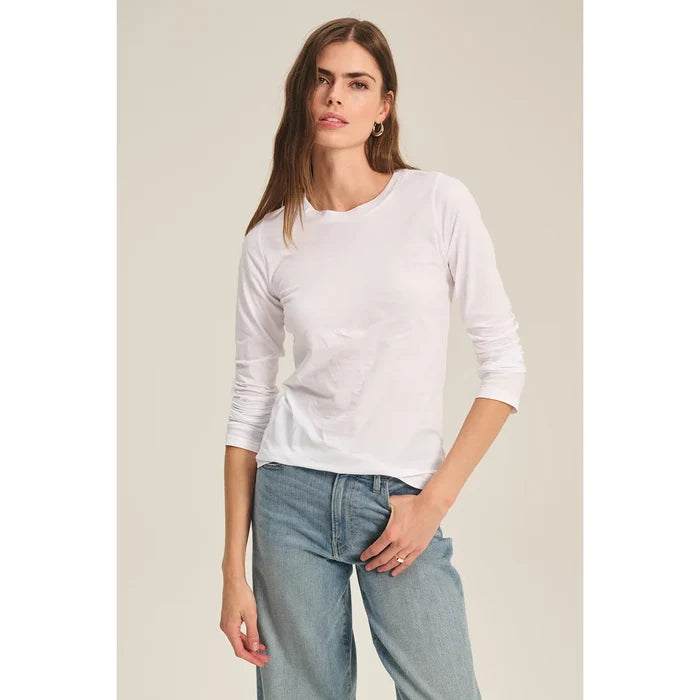 Velvet by Graham & Spencer Zofina Guazy Whisper Fitted Tee in White