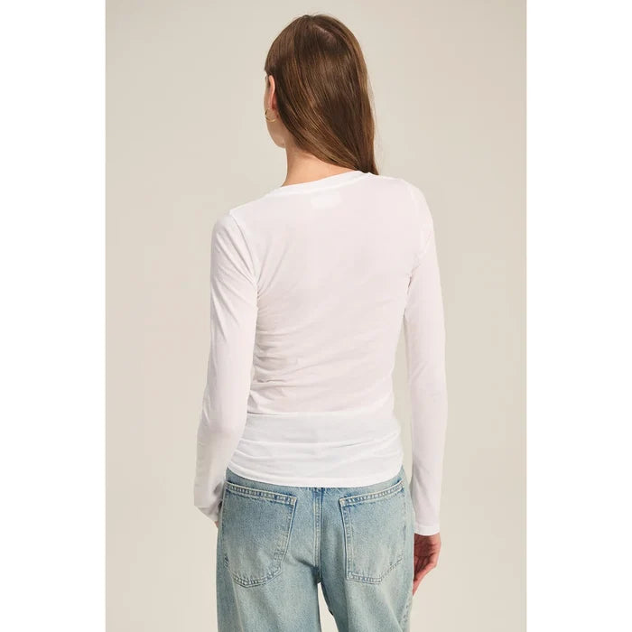Velvet by Graham & Spencer Zofina Guazy Whisper Fitted Tee in White