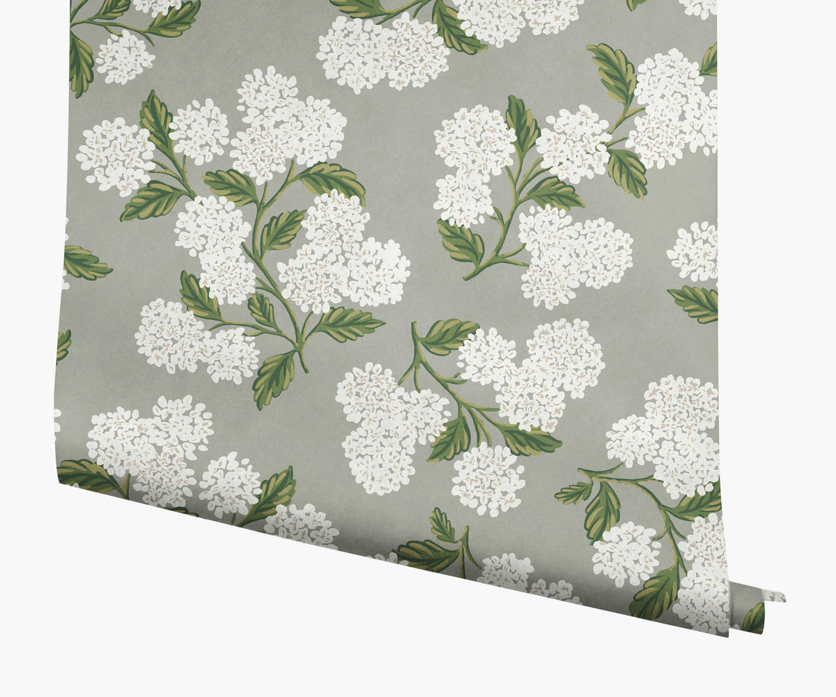 Hydrangea Wallpaper - Grey