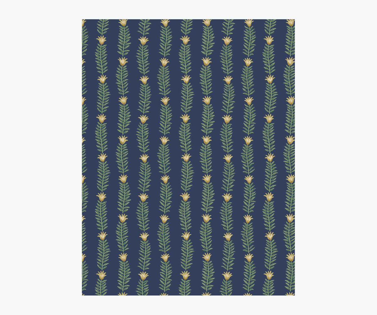 Eden Wallpaper Sample - Navy