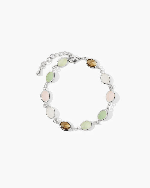 Whimsical Romance Stone Bracelet in Silver