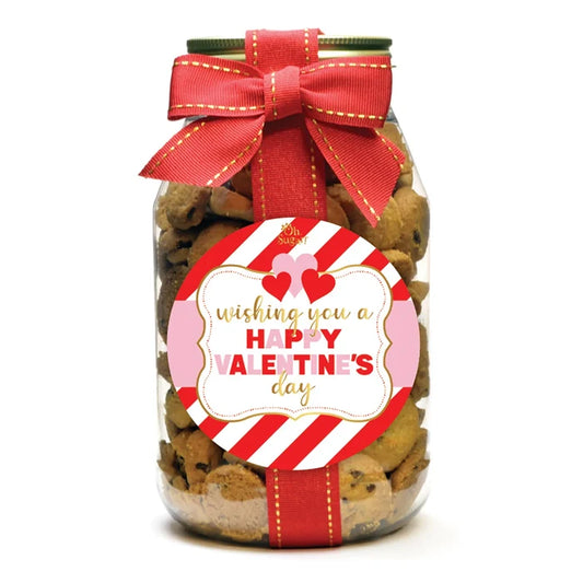 Wishing You a Happy Valentine's Day cookies - Quart Jar