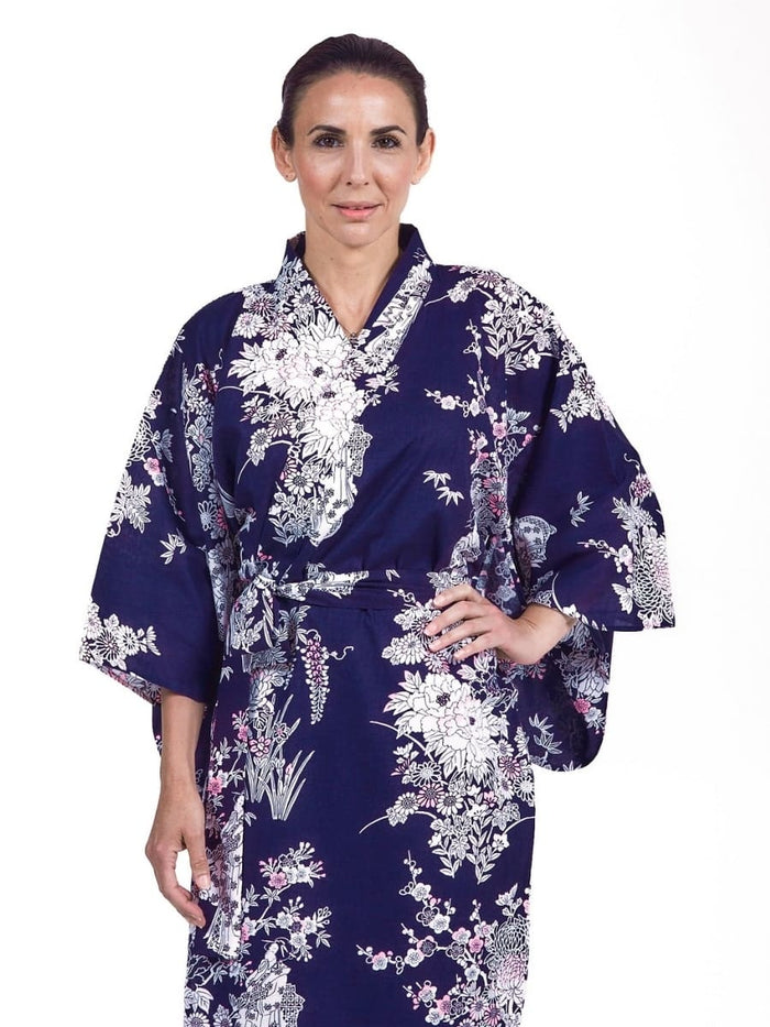 Women’s Yukata Kimono - Peony & Geisha
