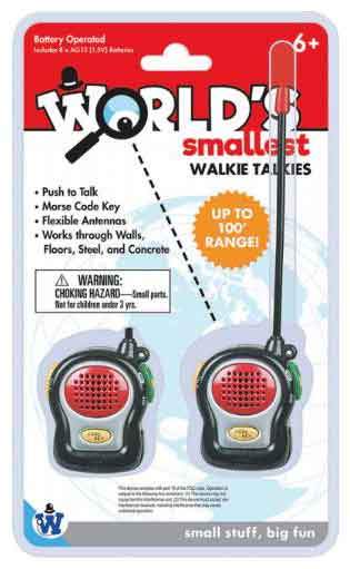 World's Smallest Walkie Talkies
