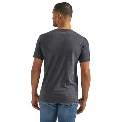 Wrangler Vignette Logo T-Shirt- Caviar Heather
