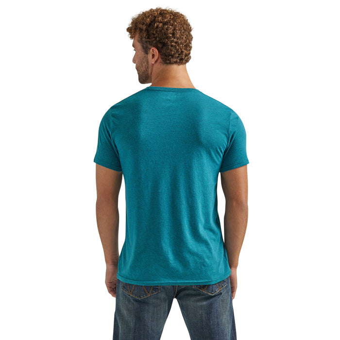 Wrangler Vignette Logo T-Shirt- Cyan Heather