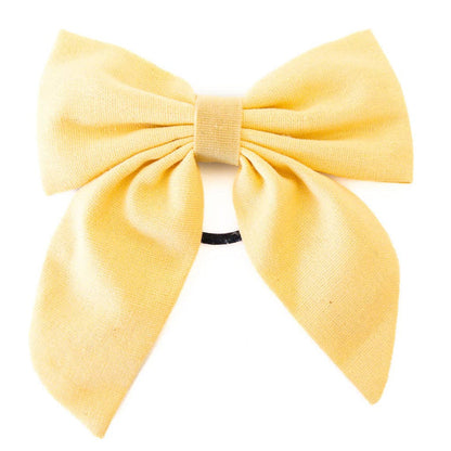Yellow Linen Bottle Bow - B Social Boutique